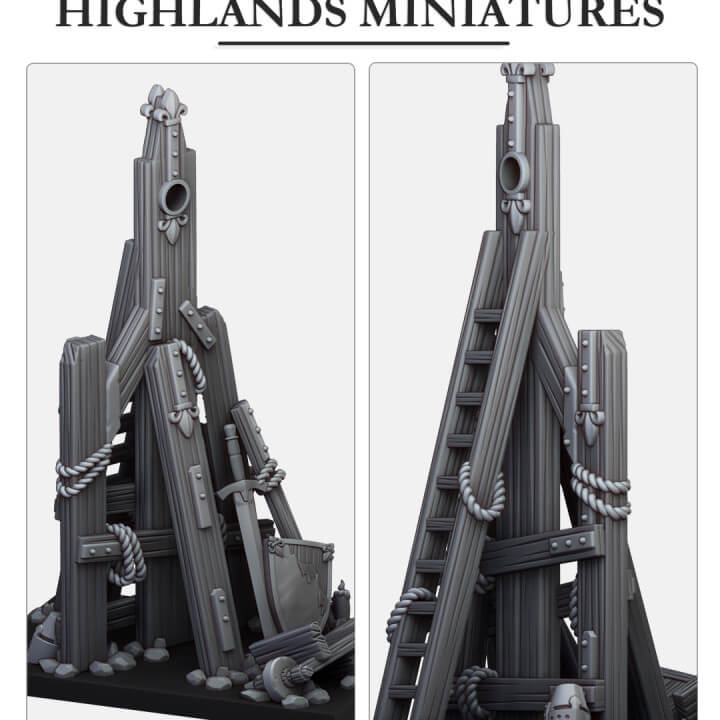 trebuchet desmontado