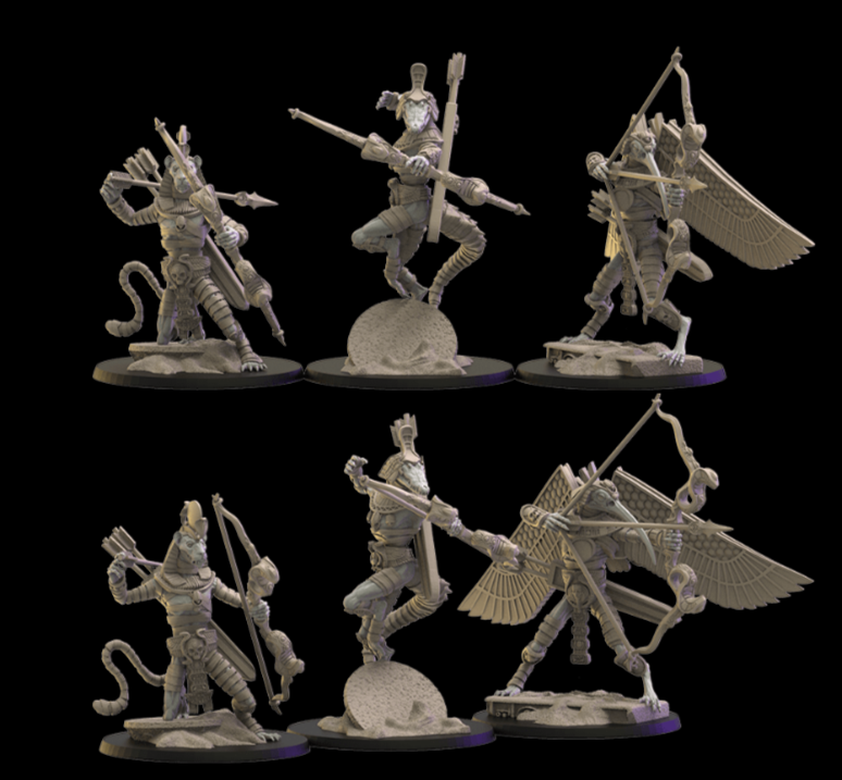 Canopic guard with bows