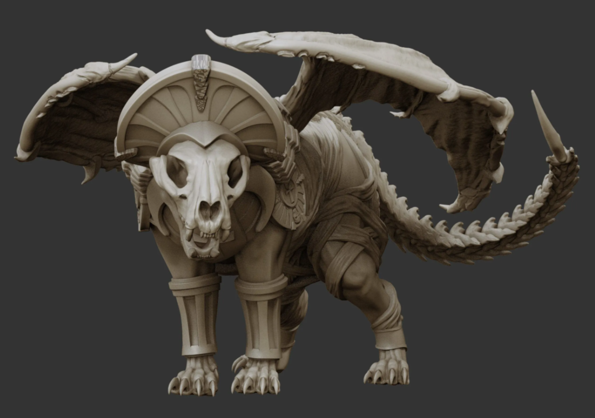 Esfinge con alas crab