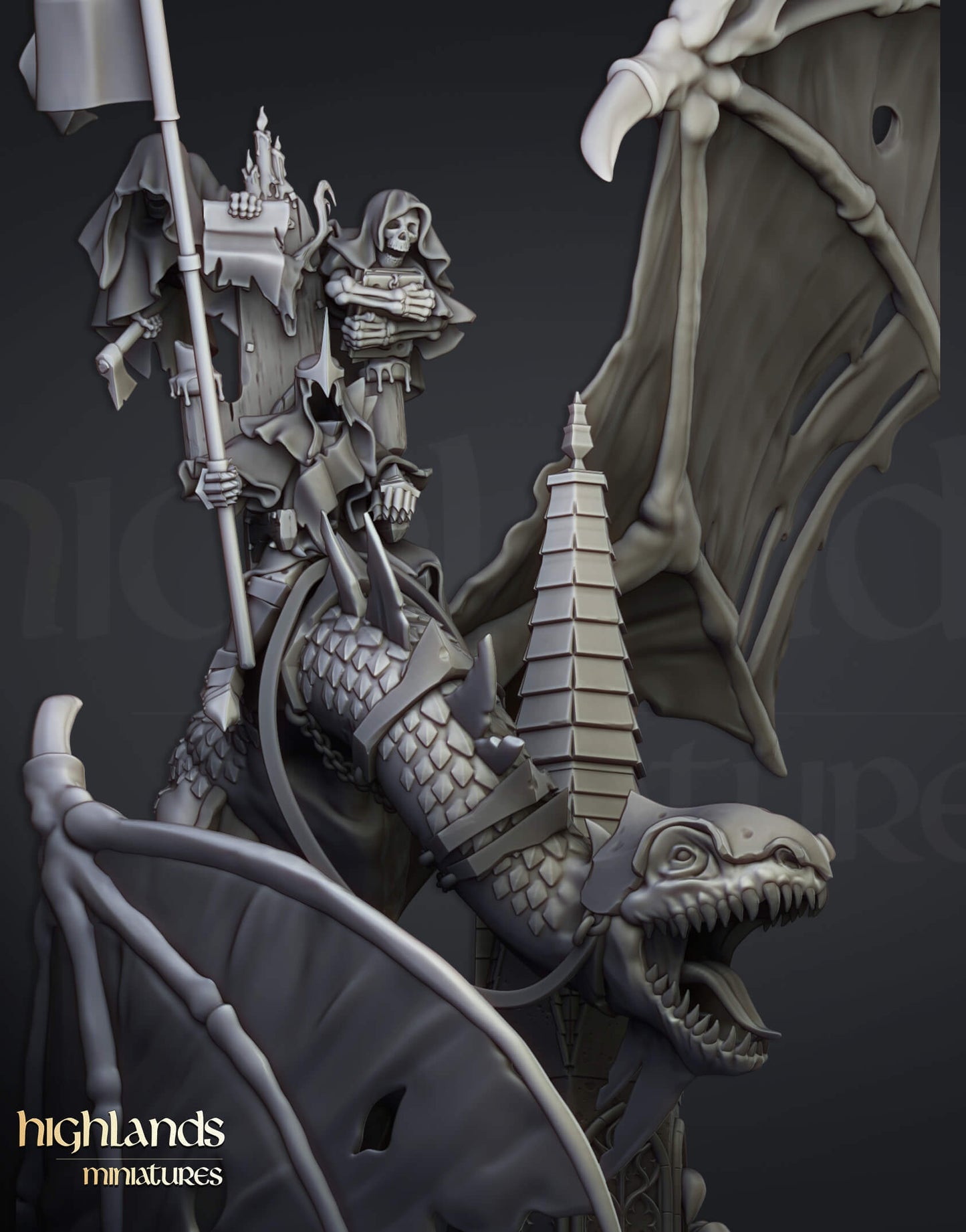Ezekiel, Lord Necromancer on Flying Monster
