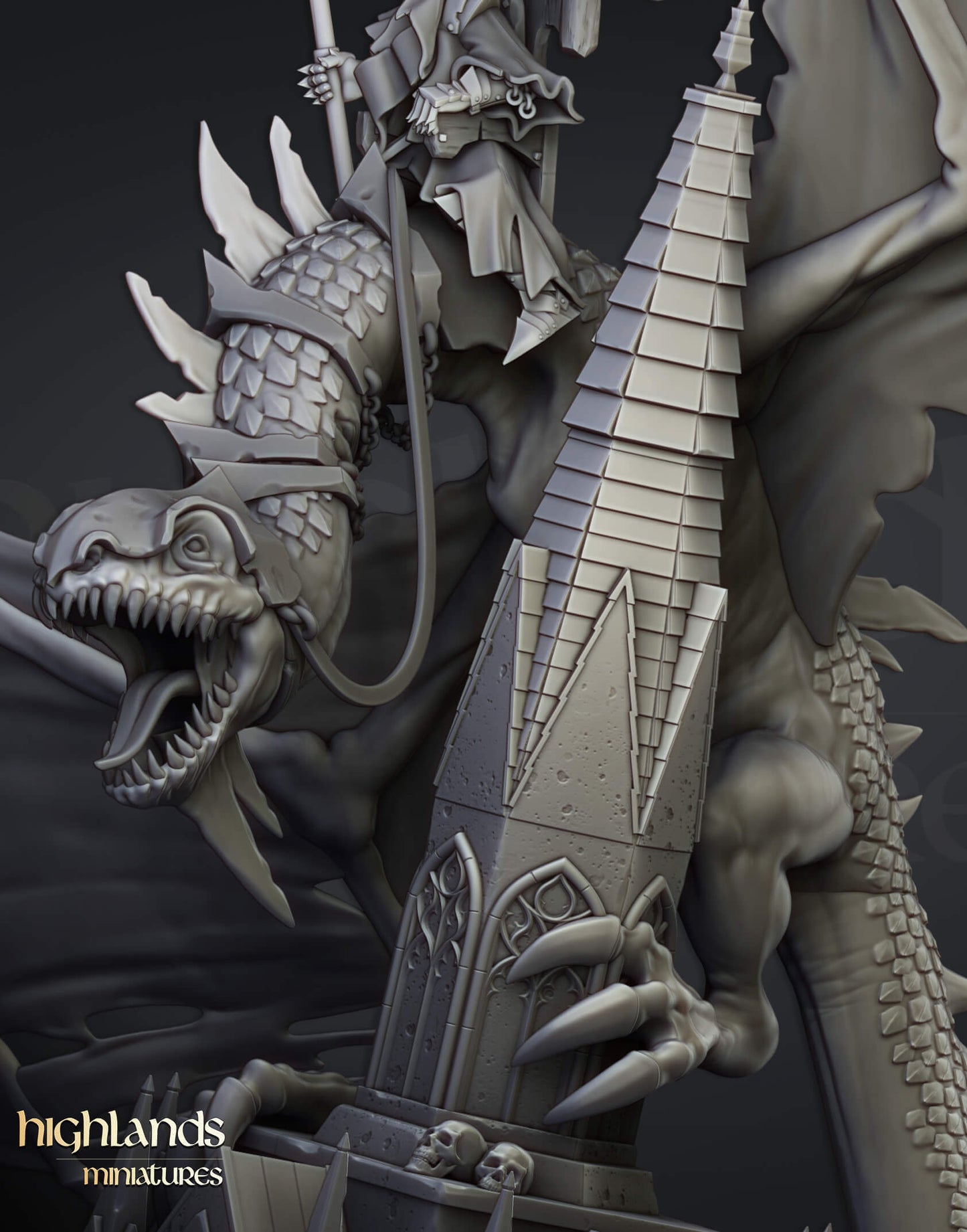 Ezekiel, Lord Necromancer on Flying Monster
