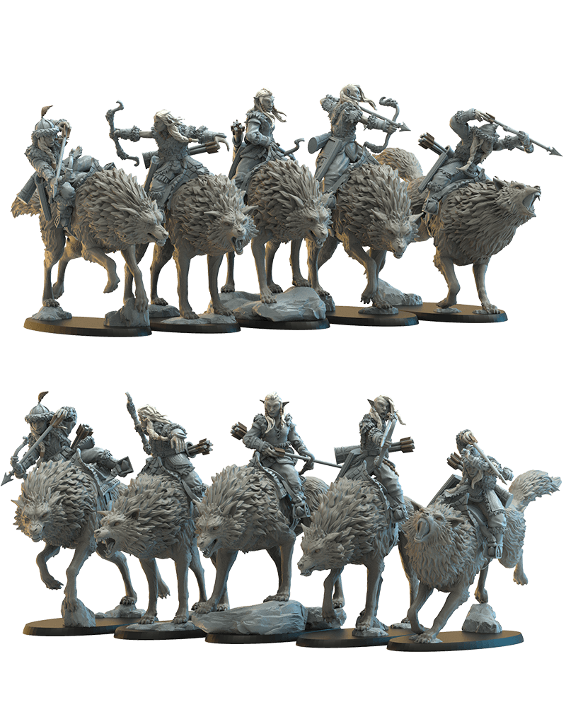 Steppe riders on direwolf X5