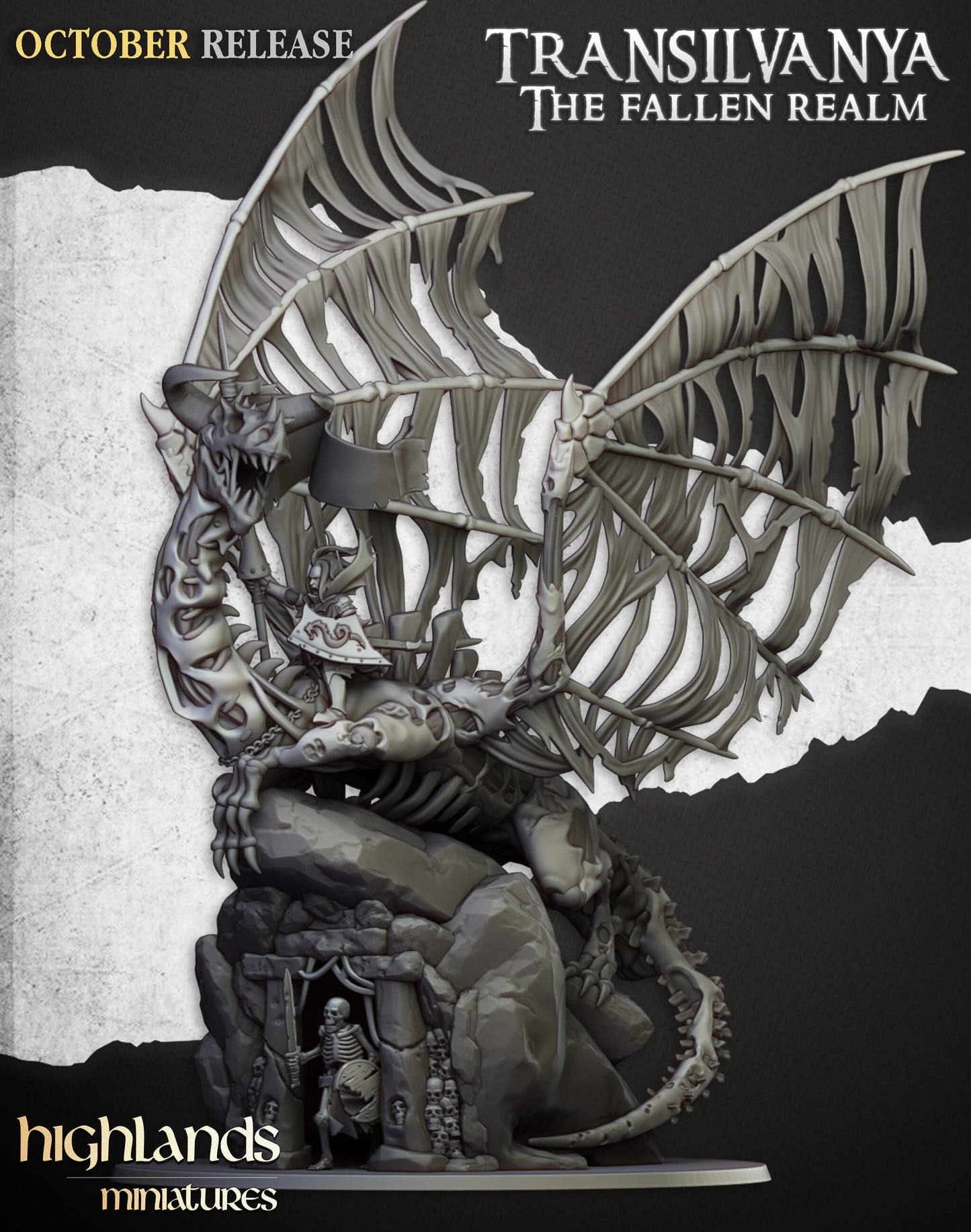 Dama vampiro sobre dragón zombi
