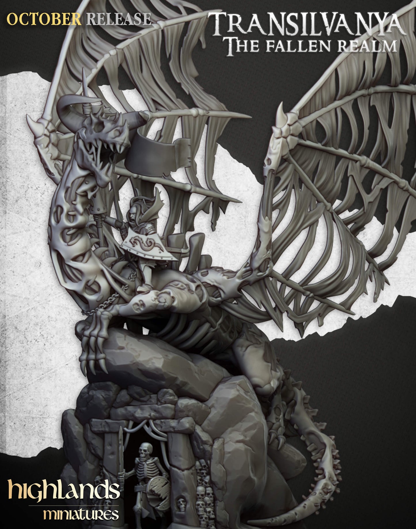 Dama vampiro sobre dragón zombi