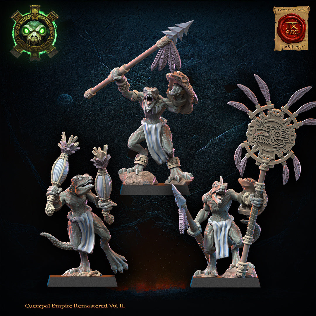 Cuetzpalli Regiment with (bows, spears) CG