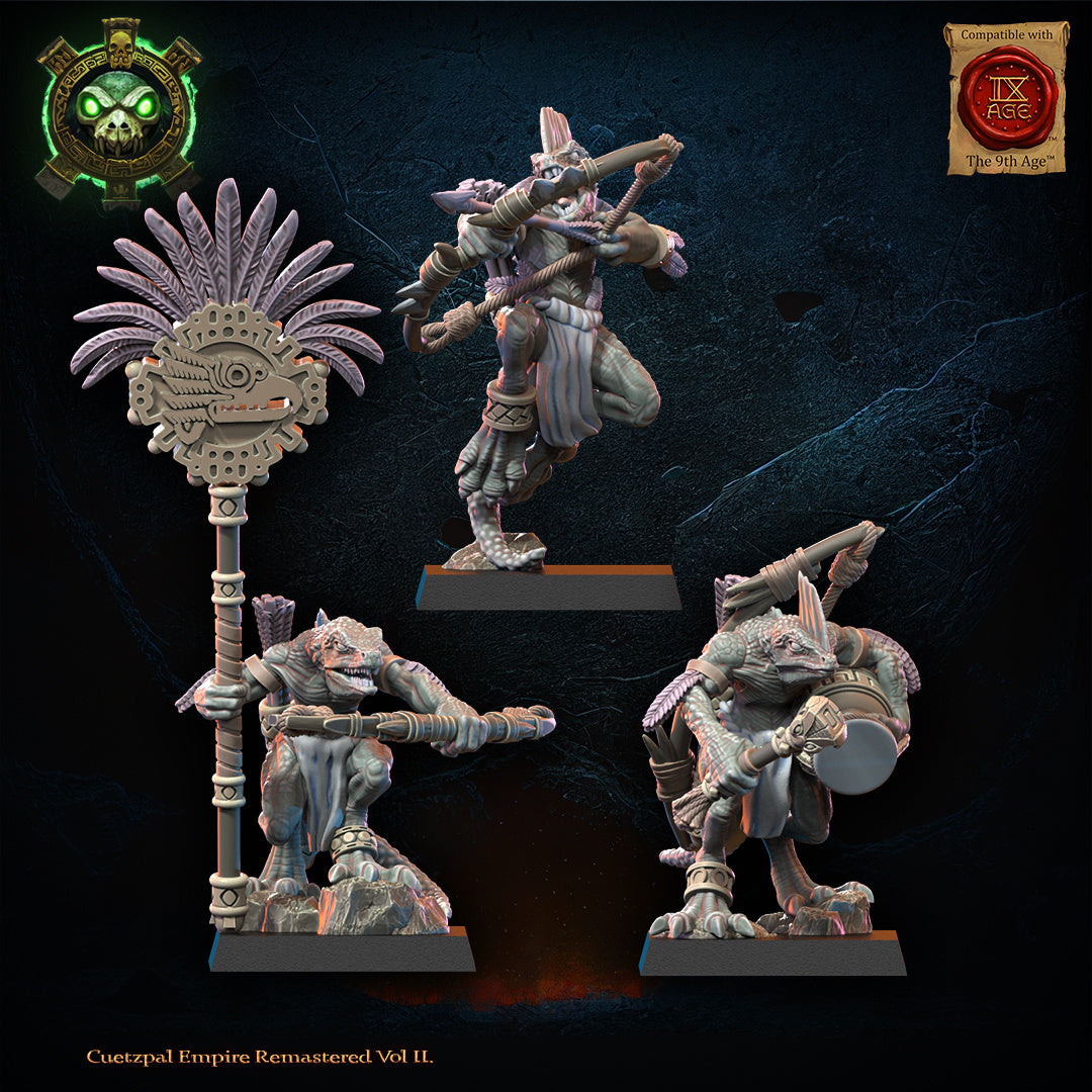 Cuetzpalli Regiment with (bows, spears) CG