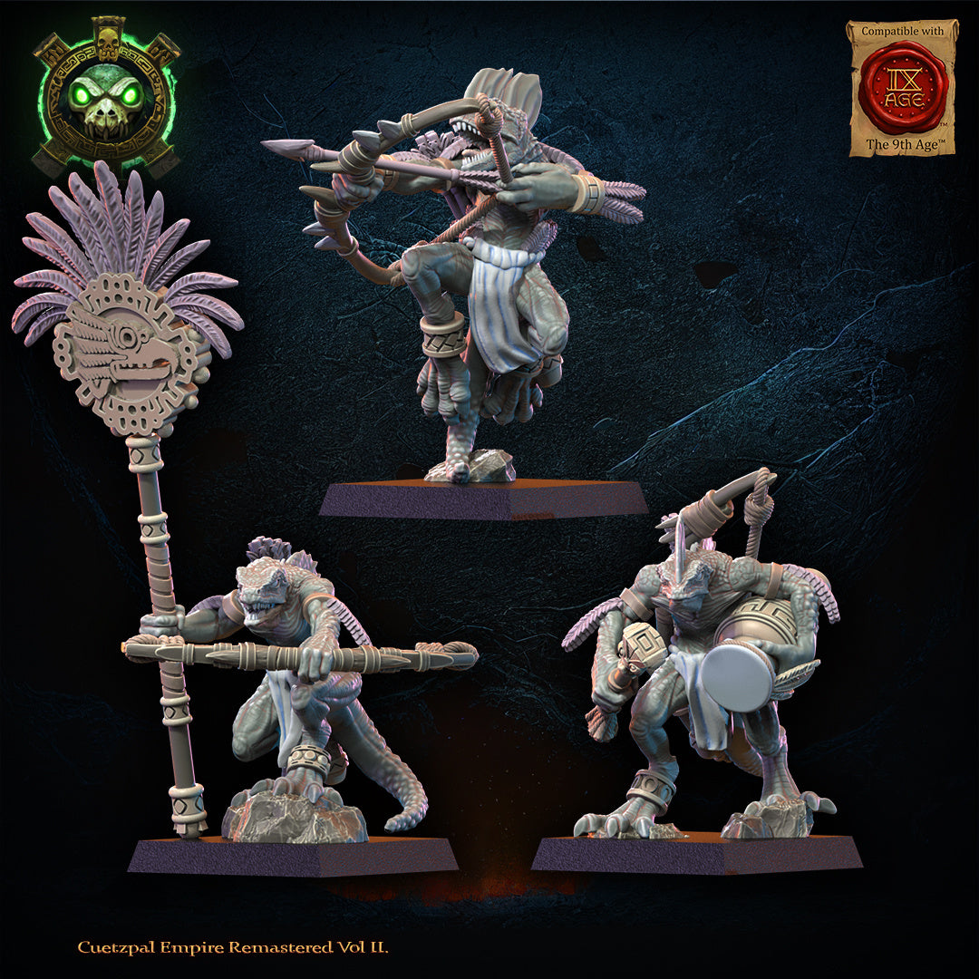 Cuetzpalli Regiment with (bows, spears) CG