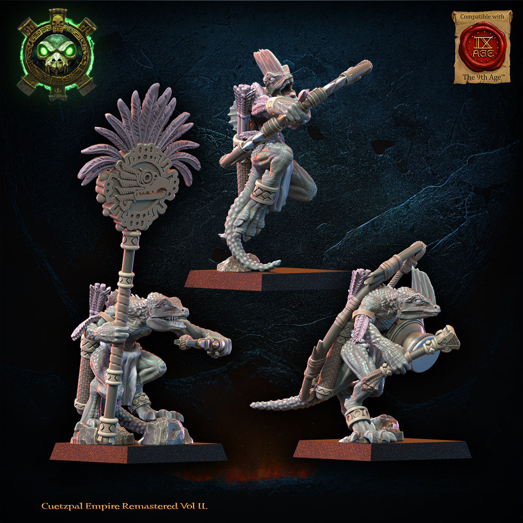 Cuetzpalli Regiment with (bows, spears) CG