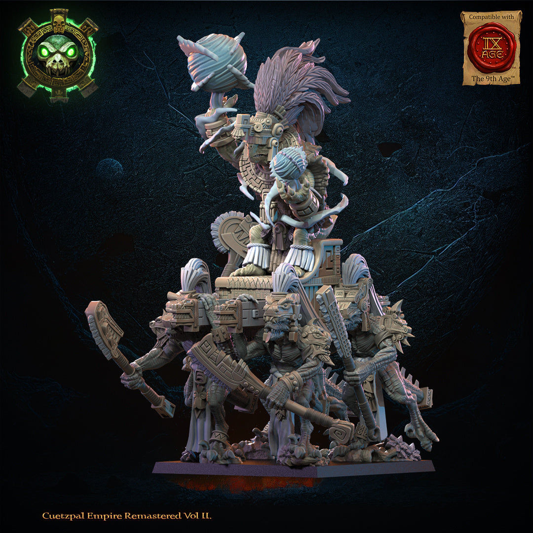 Tezcatlipoca, the Living God on Palanquin
