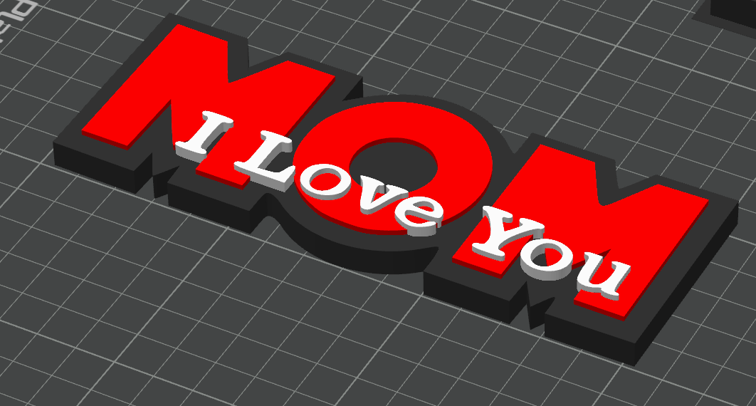Letrero Decorativo 3D "MOM – I Love You"