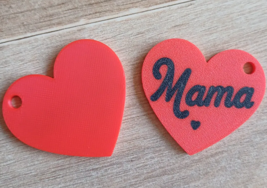 Llavero 3D "Mama" – Corazón