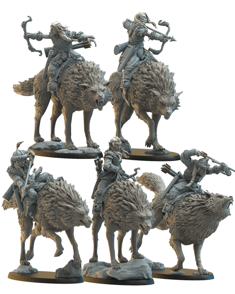 Steppe riders on direwolf  X5